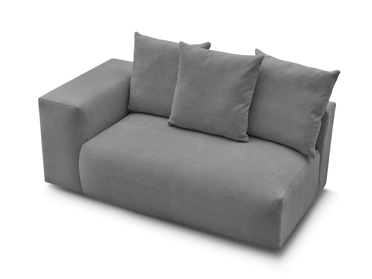 Chauffeuse 2 places avec accoudoir pour canapé modulable VOLTAIRE tissu chiné