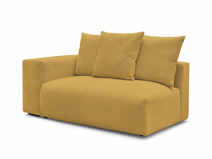 Chauffeuse 2 places avec accoudoir pour canapé modulable VOLTAIRE tissu chiné