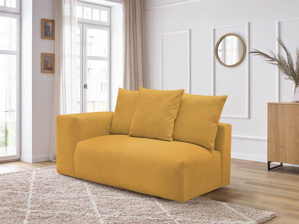 Chauffeuse 2 places avec accoudoir pour canapé modulable VOLTAIRE tissu chiné