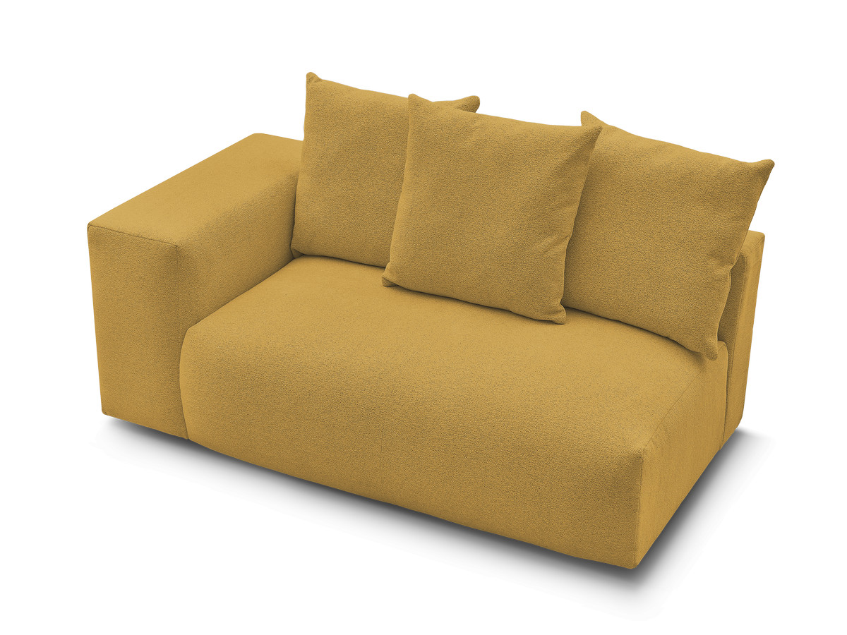 Chauffeuse 2 places avec accoudoir pour canapé modulable VOLTAIRE tissu chiné