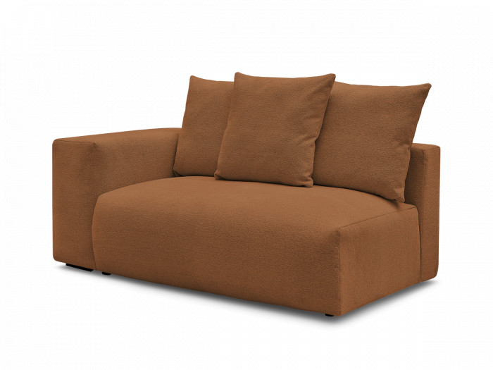 Chauffeuse 2 places avec accoudoir pour canapé modulable VOLTAIRE tissu chiné