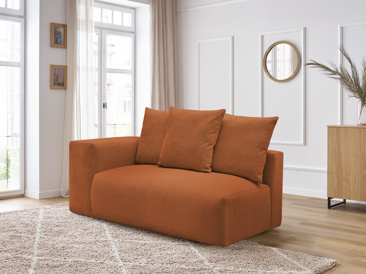 Chauffeuse 2 places avec accoudoir pour canapé modulable VOLTAIRE tissu chiné