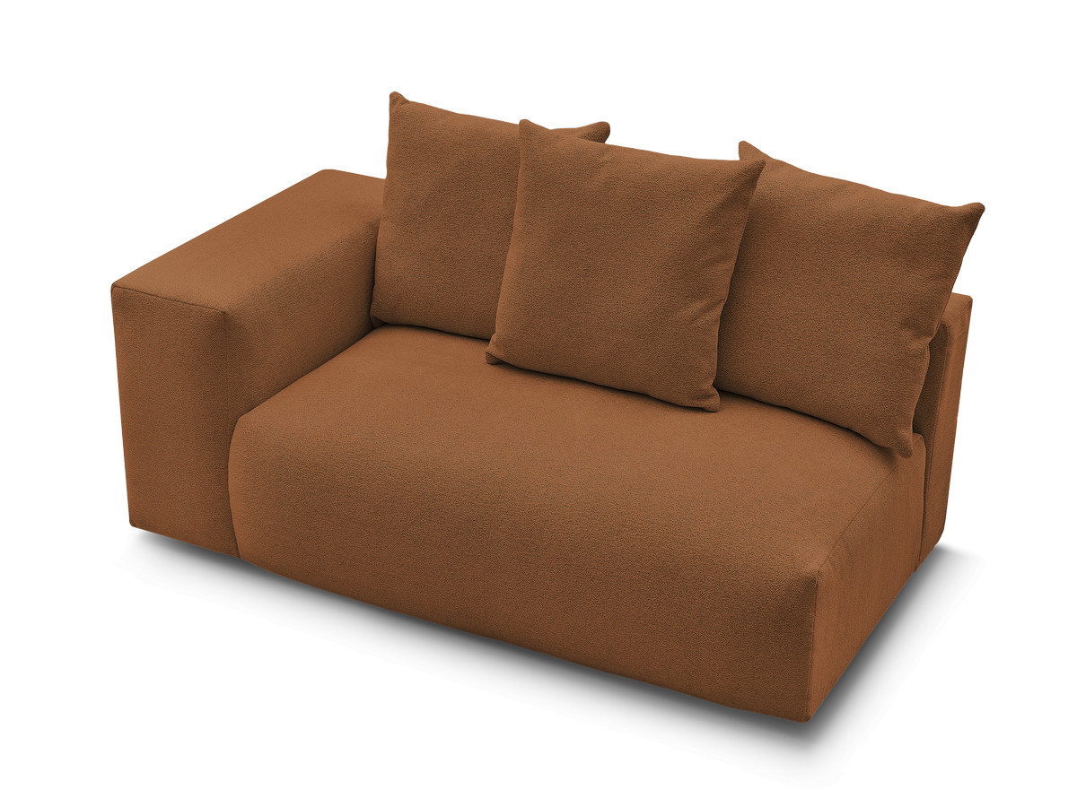 Chauffeuse 2 places avec accoudoir pour canapé modulable VOLTAIRE tissu chiné