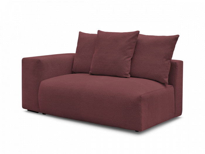 Chauffeuse 2 places avec accoudoir pour canapé modulable VOLTAIRE tissu chiné