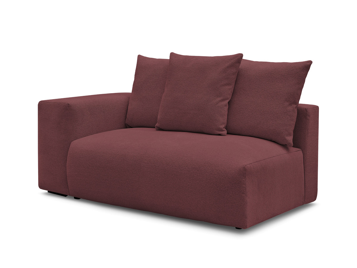 chauffeuse 2 places avec accoudoir pour canapé modulable voltaire tissu chiné de couleur rouge