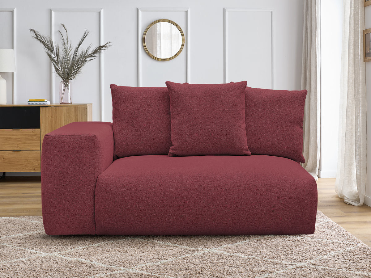 Chauffeuse 2 places avec accoudoir pour canapé modulable VOLTAIRE tissu chiné