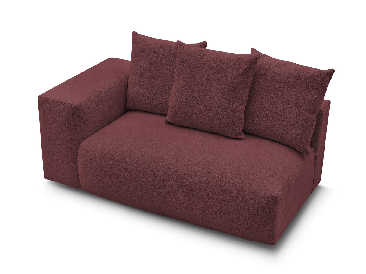 Chauffeuse 2 places avec accoudoir pour canapé modulable VOLTAIRE tissu chiné