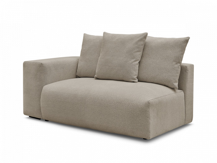 Chauffeuse 2 places avec accoudoir pour canapé modulable VOLTAIRE tissu chiné