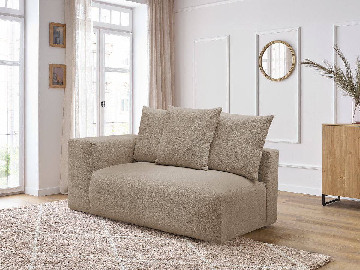 Chauffeuse 2 places avec accoudoir pour canapé modulable VOLTAIRE tissu chiné