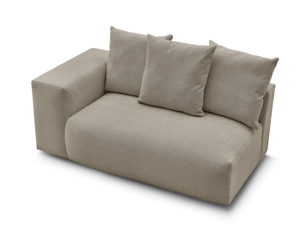 Chauffeuse 2 places avec accoudoir pour canapé modulable VOLTAIRE tissu chiné