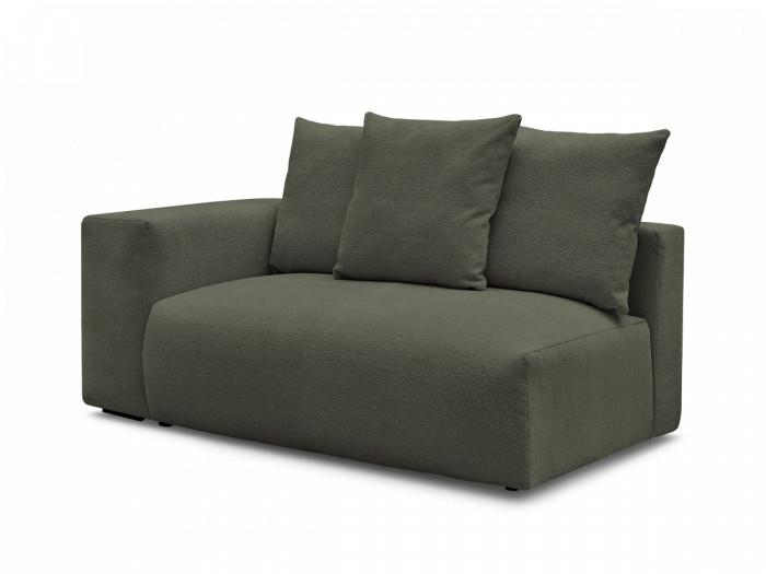 Chauffeuse 2 places avec accoudoir pour canapé modulable VOLTAIRE tissu chiné
