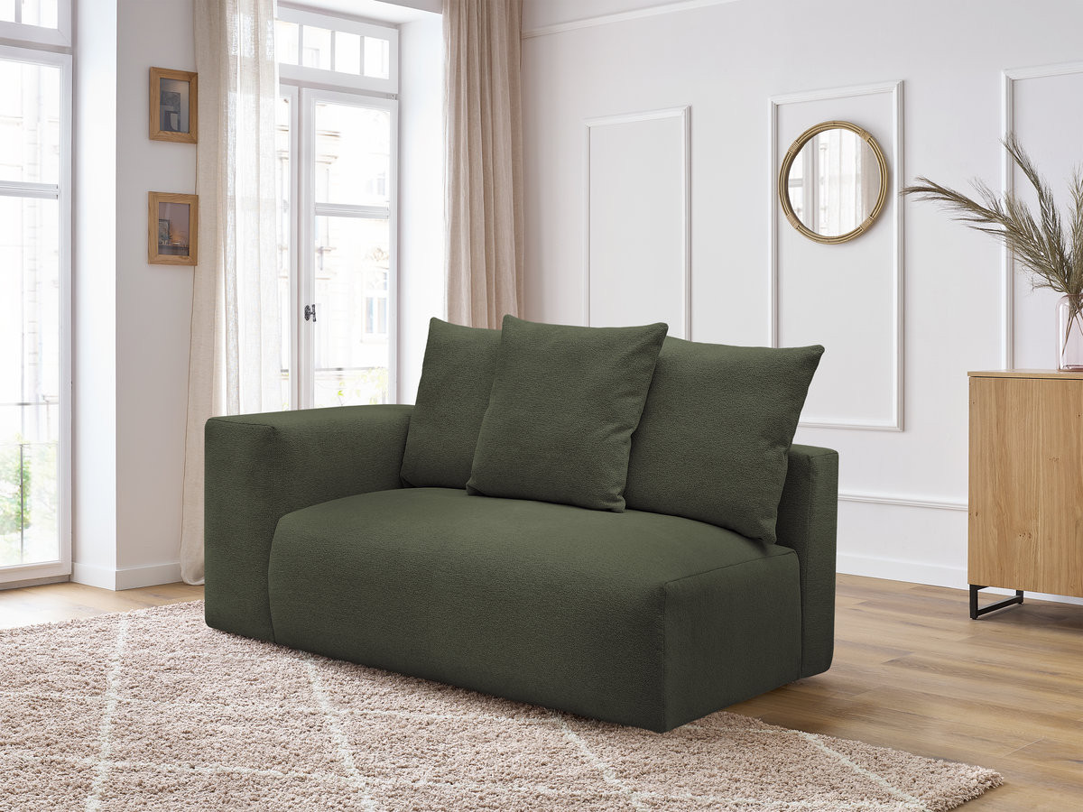 Chauffeuse 2 places avec accoudoir pour canapé modulable VOLTAIRE tissu chiné