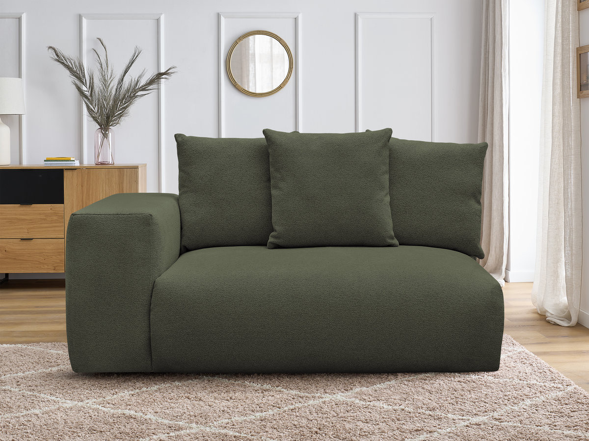 Chauffeuse 2 places avec accoudoir pour canapé modulable VOLTAIRE tissu chiné