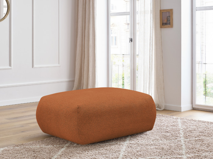 Pouf carré VOLTAIRE tissu chiné