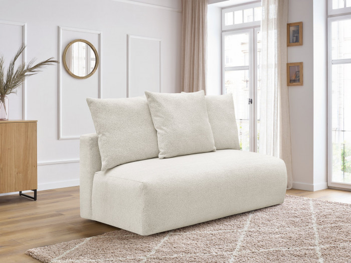 Chauffeuse 2 places sans accoudoir pour canapé modulable VOLTAIRE tissu chiné