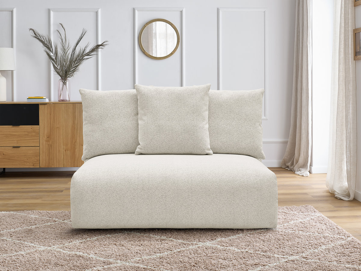 Chauffeuse 2 places sans accoudoir pour canapé modulable VOLTAIRE tissu chiné