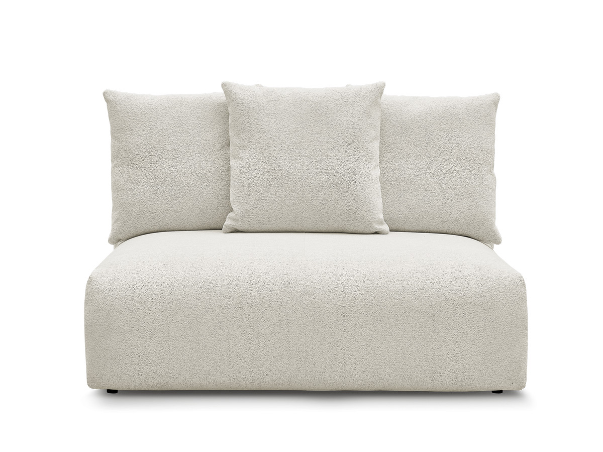 Chauffeuse 2 places sans accoudoir pour canapé modulable VOLTAIRE chiné blanc