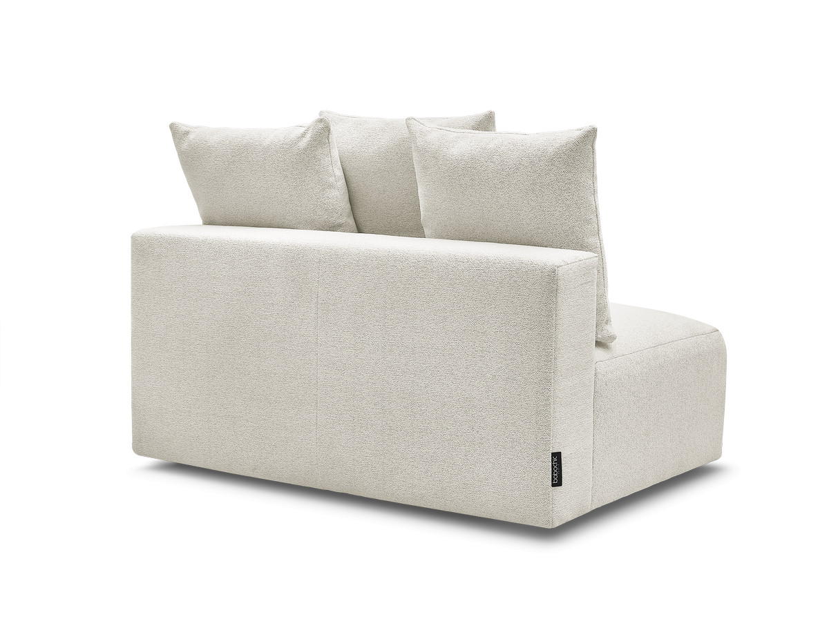 Chauffeuse 2 places sans accoudoir pour canapé modulable VOLTAIRE chiné blanc — vue 6