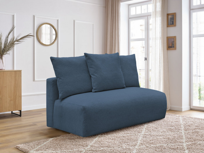 Chauffeuse 2 places sans accoudoir pour canapé modulable VOLTAIRE tissu chiné