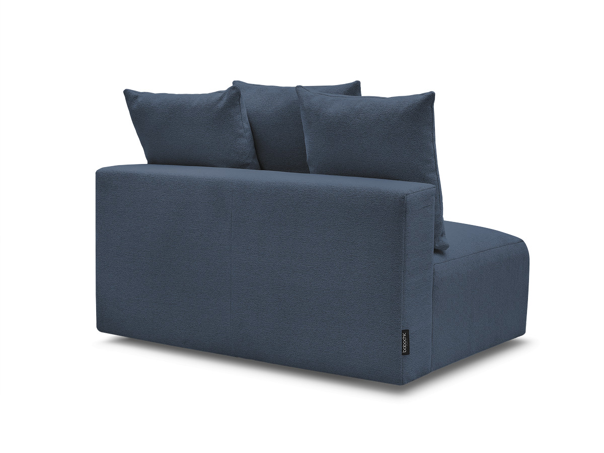 Chauffeuse 2 places sans accoudoir pour canapé modulable VOLTAIRE chiné bleu foncé — vue 5