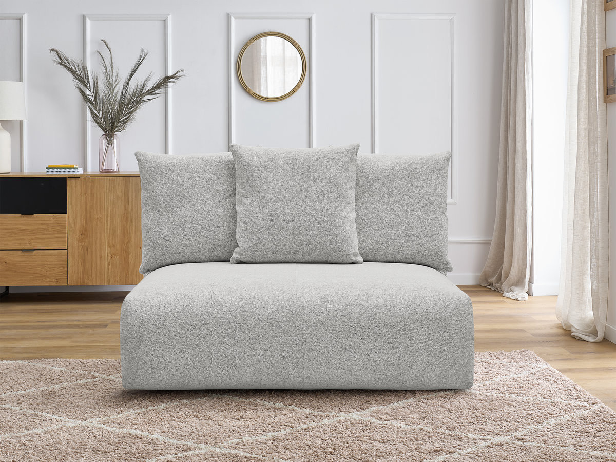 Chauffeuse 2 places sans accoudoir pour canapé modulable VOLTAIRE tissu chiné