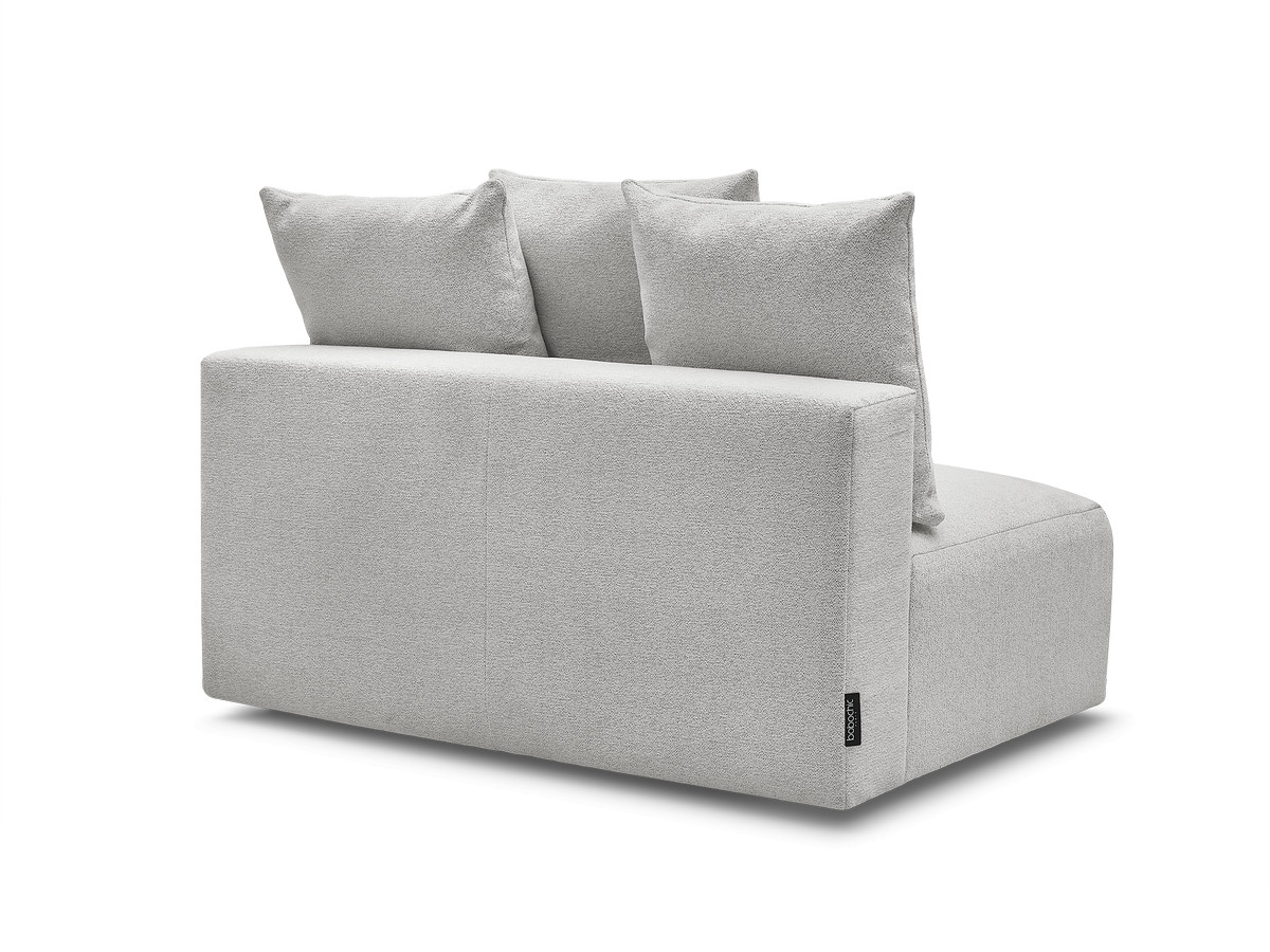 Chauffeuse 2 places sans accoudoir pour canapé modulable VOLTAIRE chiné gris clair — vue 6