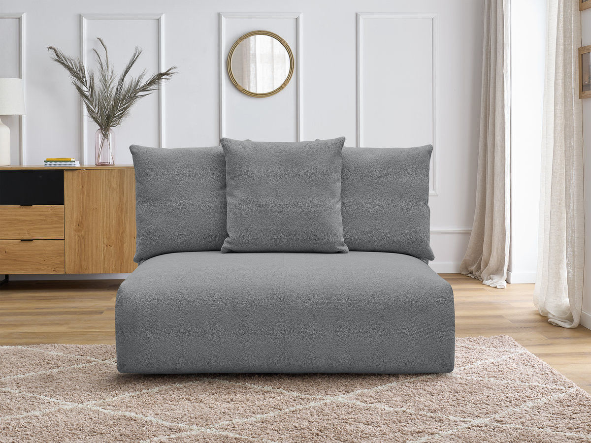 Chauffeuse 2 places sans accoudoir pour canapé modulable VOLTAIRE tissu chiné