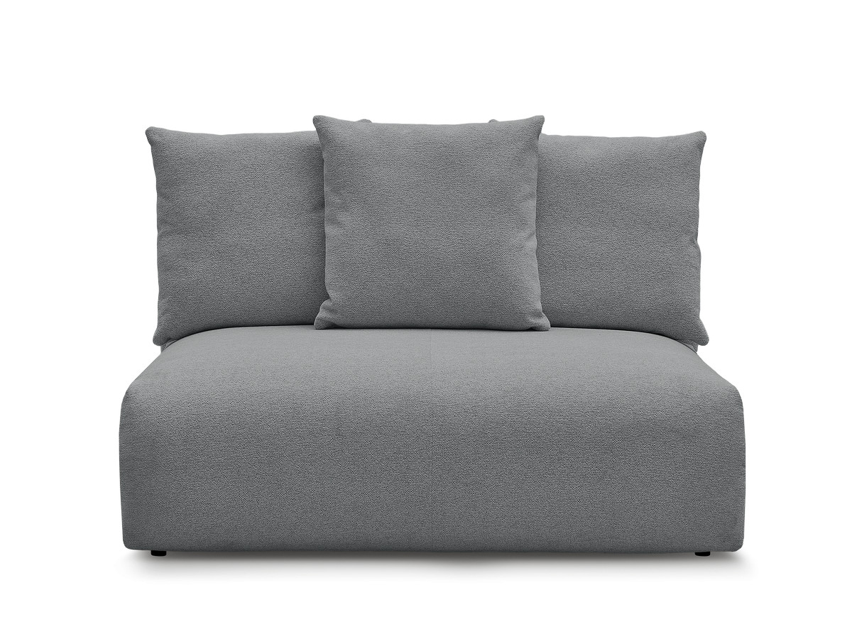 Chauffeuse 2 places sans accoudoir pour canapé modulable VOLTAIRE chiné gris foncé