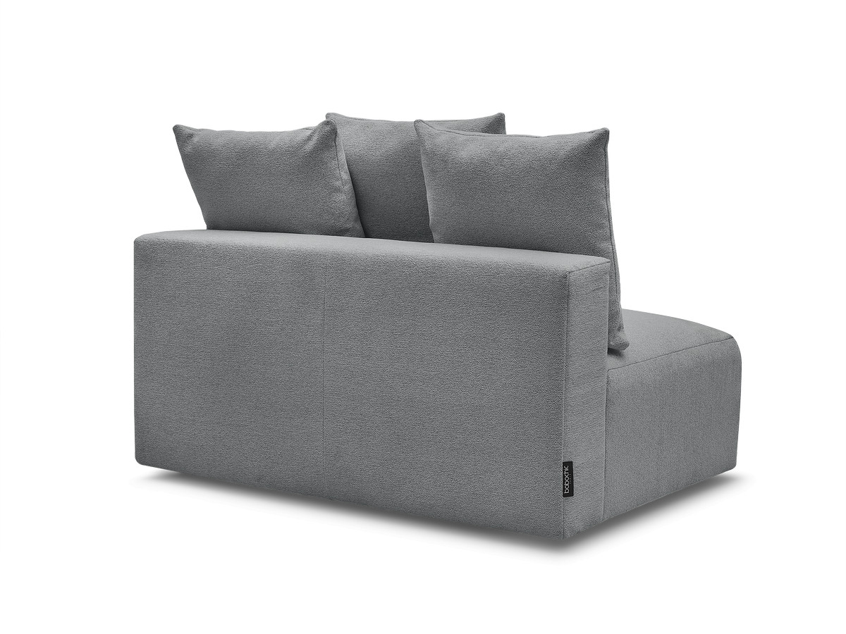 Chauffeuse 2 places sans accoudoir pour canapé modulable VOLTAIRE chiné gris foncé — vue 6