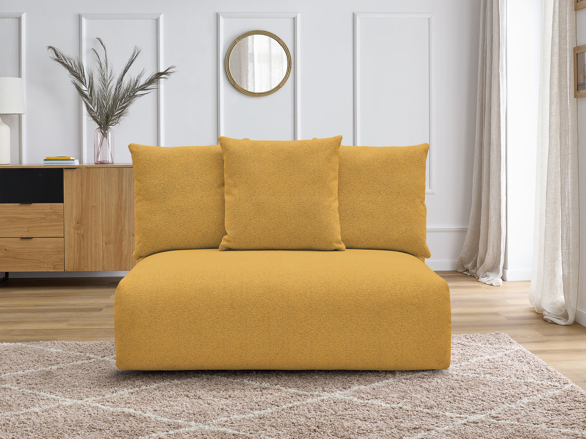 Chauffeuse 2 places sans accoudoir pour canapé modulable VOLTAIRE tissu chiné