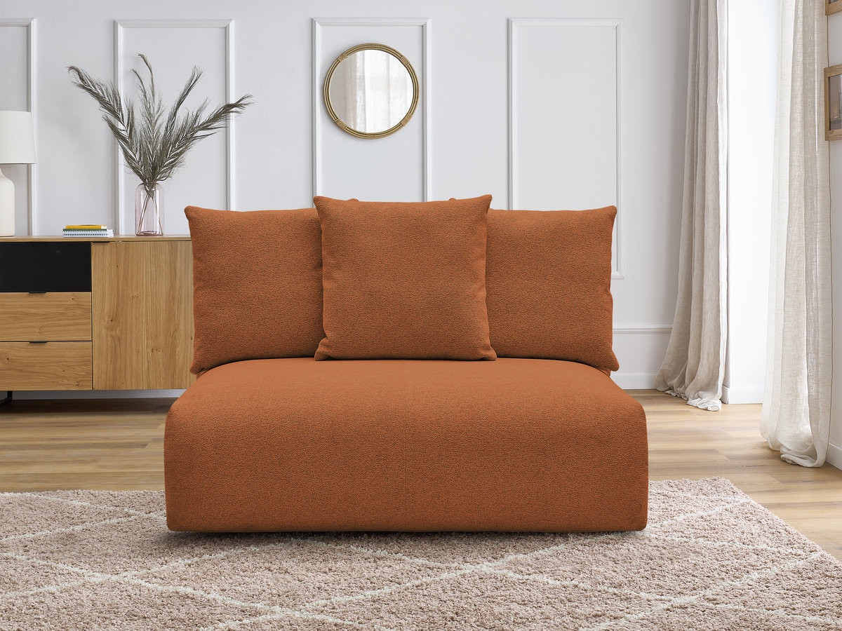 Chauffeuse 2 places sans accoudoir pour canapé modulable VOLTAIRE tissu chiné
