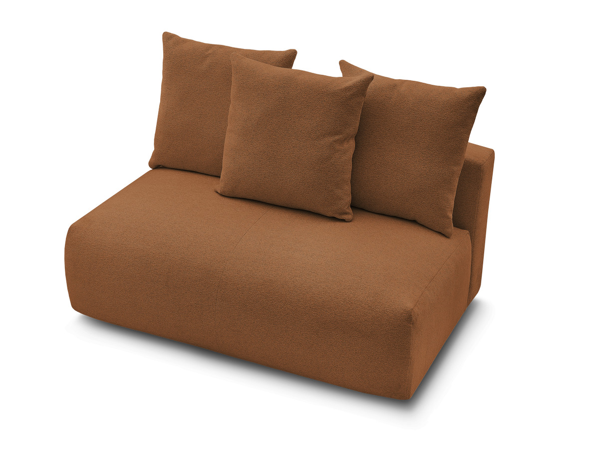 Chauffeuse 2 places sans accoudoir pour canapé modulable VOLTAIRE chiné orange — vue 4