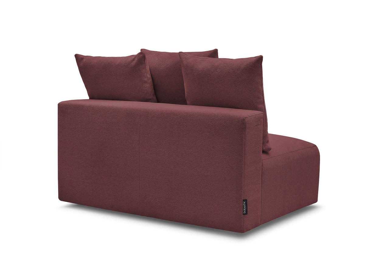 Chauffeuse 2 places sans accoudoir pour canapé modulable VOLTAIRE chiné rouge — vue 6