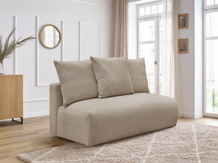 Chauffeuse 2 places sans accoudoir pour canapé modulable VOLTAIRE tissu chiné