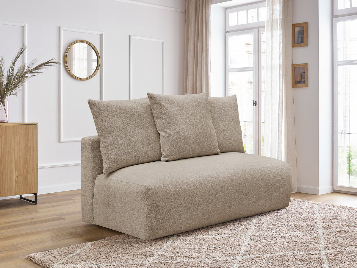 Chauffeuse 2 places sans accoudoir pour canapé modulable VOLTAIRE tissu chiné