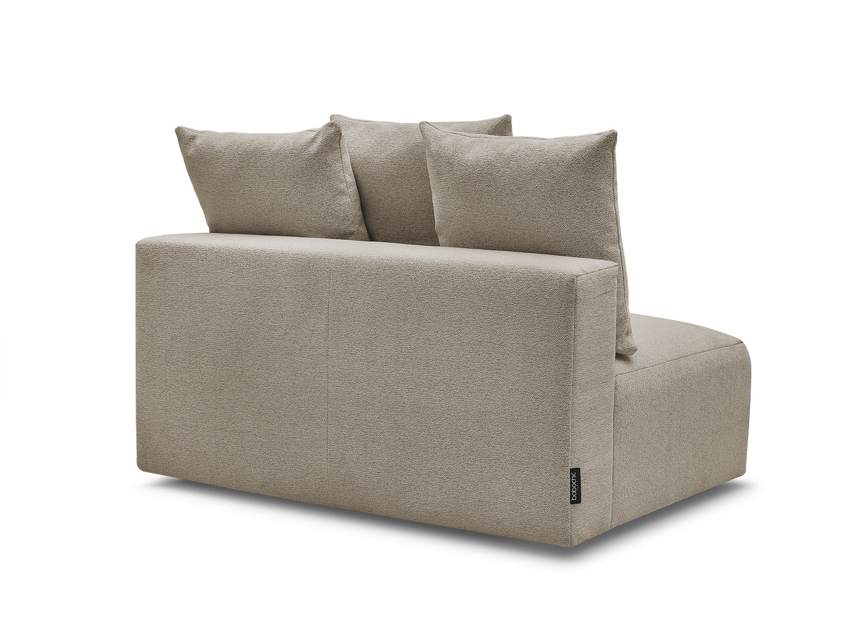 Chauffeuse 2 places sans accoudoir pour canapé modulable VOLTAIRE chiné taupe — vue 6