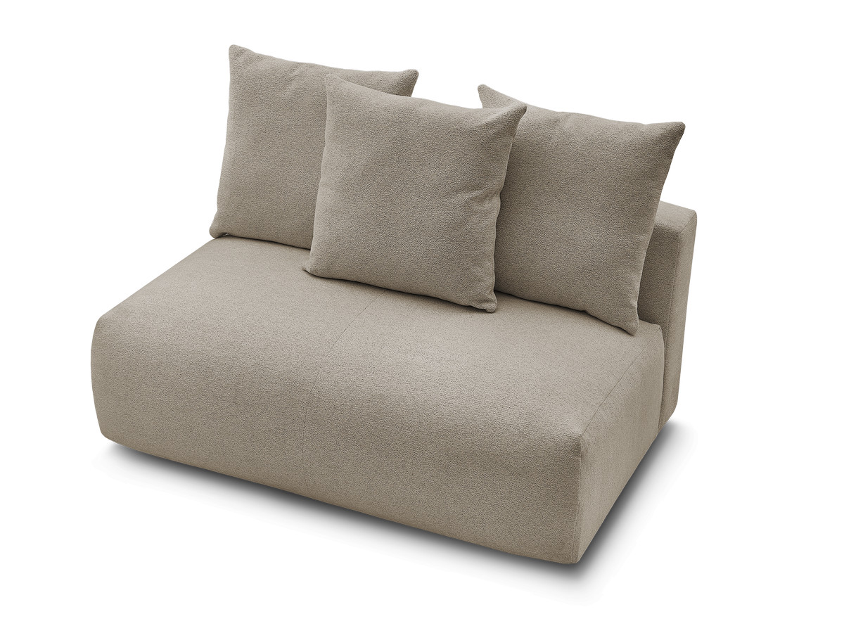 Chauffeuse 2 places sans accoudoir pour canapé modulable VOLTAIRE chiné taupe