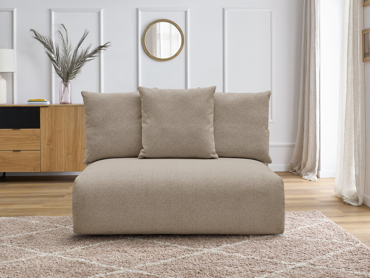 Chauffeuse 2 places sans accoudoir pour canapé modulable VOLTAIRE tissu chiné
