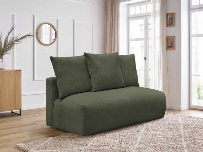 Chauffeuse 2 places sans accoudoir pour canapé modulable VOLTAIRE tissu chiné