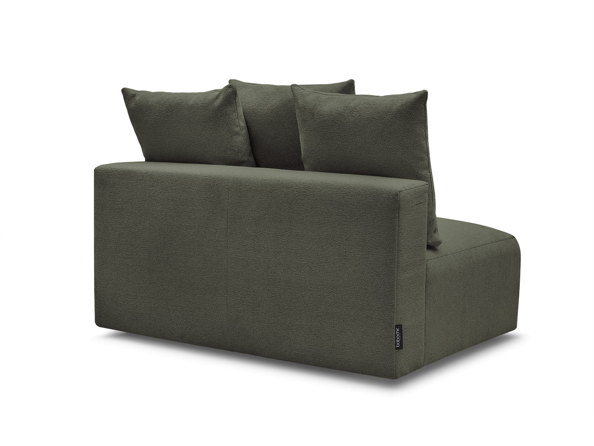 Chauffeuse 2 places sans accoudoir pour canapé modulable VOLTAIRE chiné vert — vue 6
