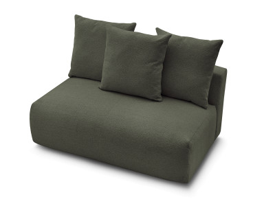 Chauffeuse 2 places sans accoudoir pour canapé modulable VOLTAIRE tissu chiné