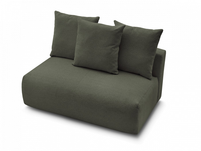 Chauffeuse 2 places sans accoudoir pour canapé modulable VOLTAIRE tissu chiné