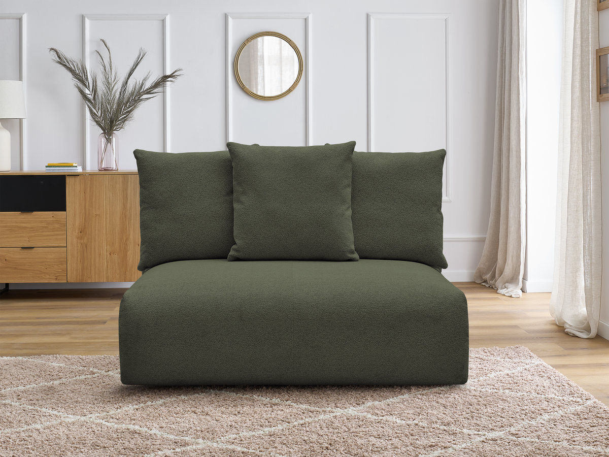Chauffeuse 2 places sans accoudoir pour canapé modulable VOLTAIRE tissu chiné
