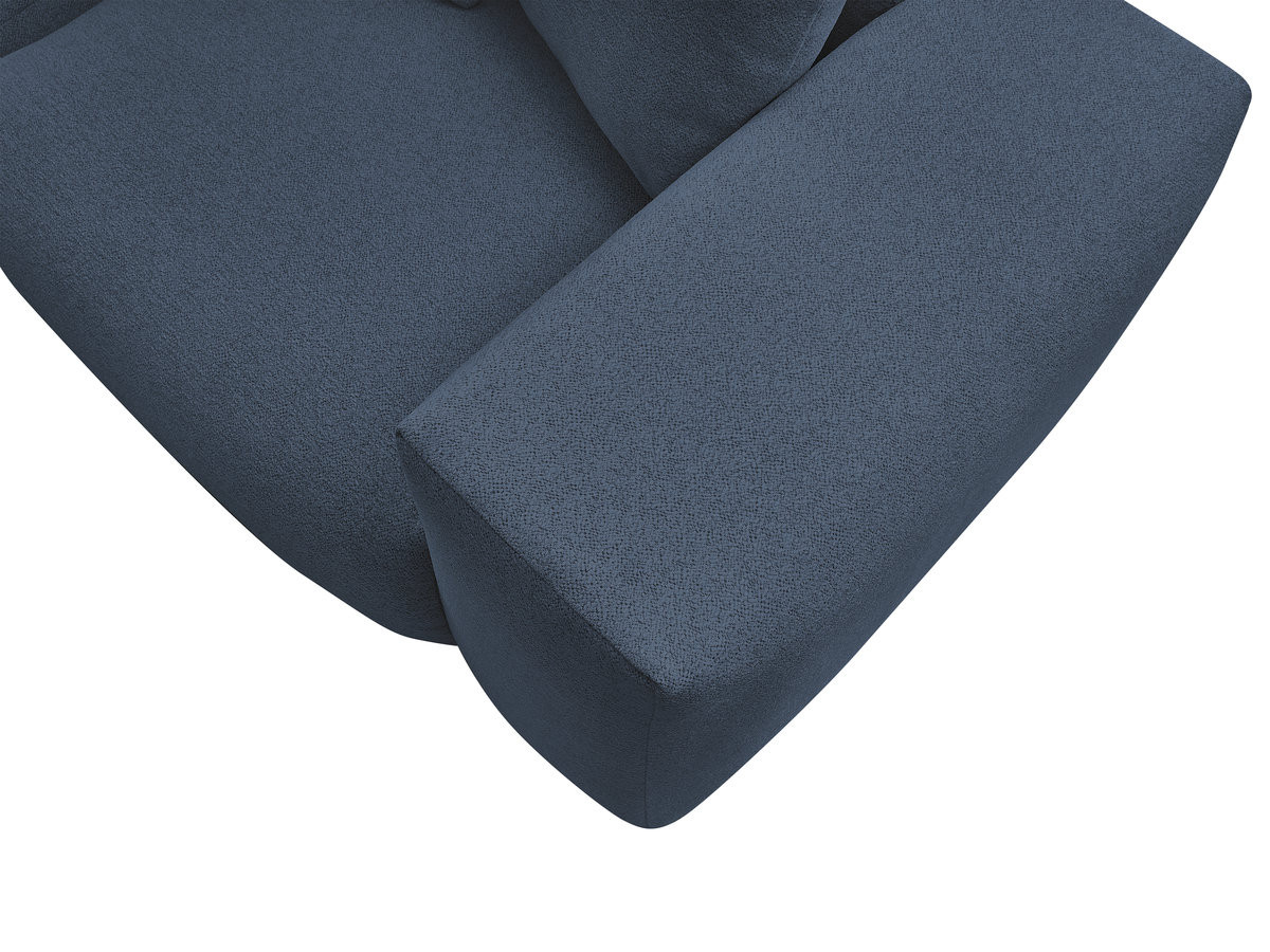 VOLTAIRE modulaire vaste hoekbank met 1 2-zits fauteuil, 1 hoek- en 1 1-zits fauteuil in gemêleerde stof met poef