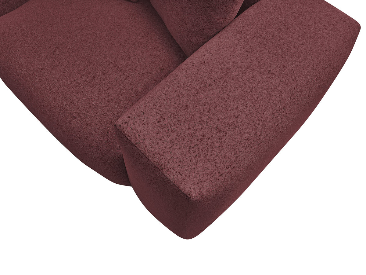 VOLTAIRE modulaire vaste hoekbank met 1 2-zits fauteuil, 1 hoek- en 1 1-zits fauteuil in gemêleerde stof met poef