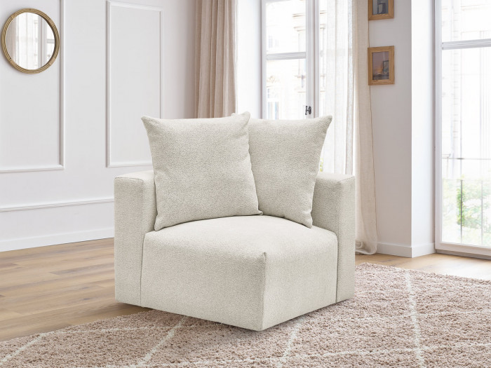 Angle pour canapé modulable VOLTAIRE tissu chiné