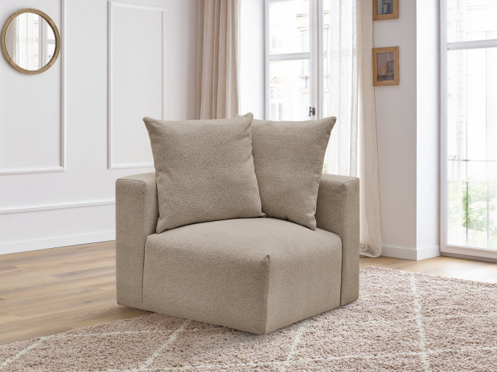 Angle pour canapé modulable VOLTAIRE tissu chiné