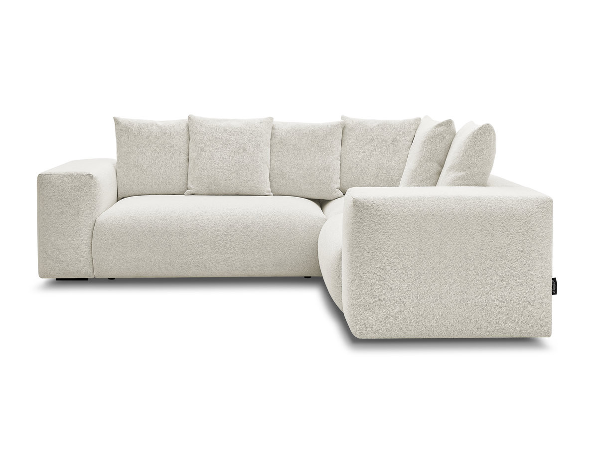 Canapé d'angle modulable VOLTAIRE chiné blanc