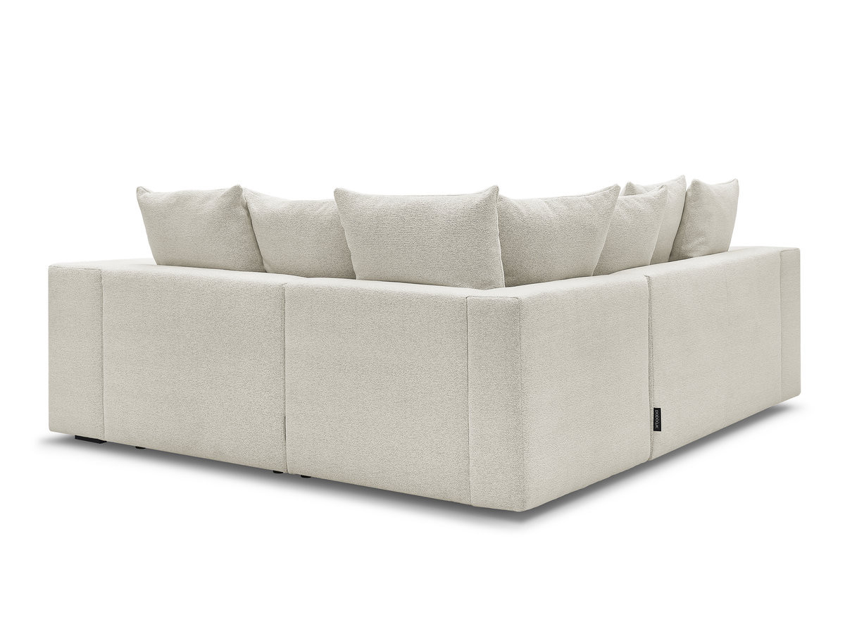 Canapé d'angle fixe modulable VOLTAIRE avec 1 chauffeuse 2 places, 1 angle et 1 chauffeuse 1 place tissu chiné