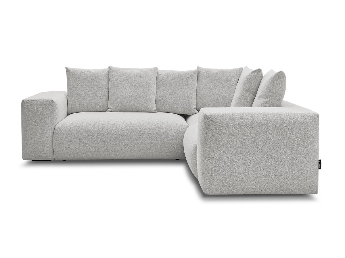 Canapé d'angle fixe modulable VOLTAIRE avec 1 chauffeuse 2 places, 1 angle et 1 chauffeuse 1 place tissu chiné